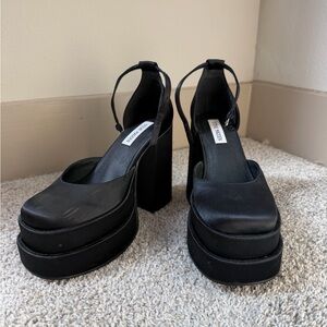 Steve Madden Black Platform Heels